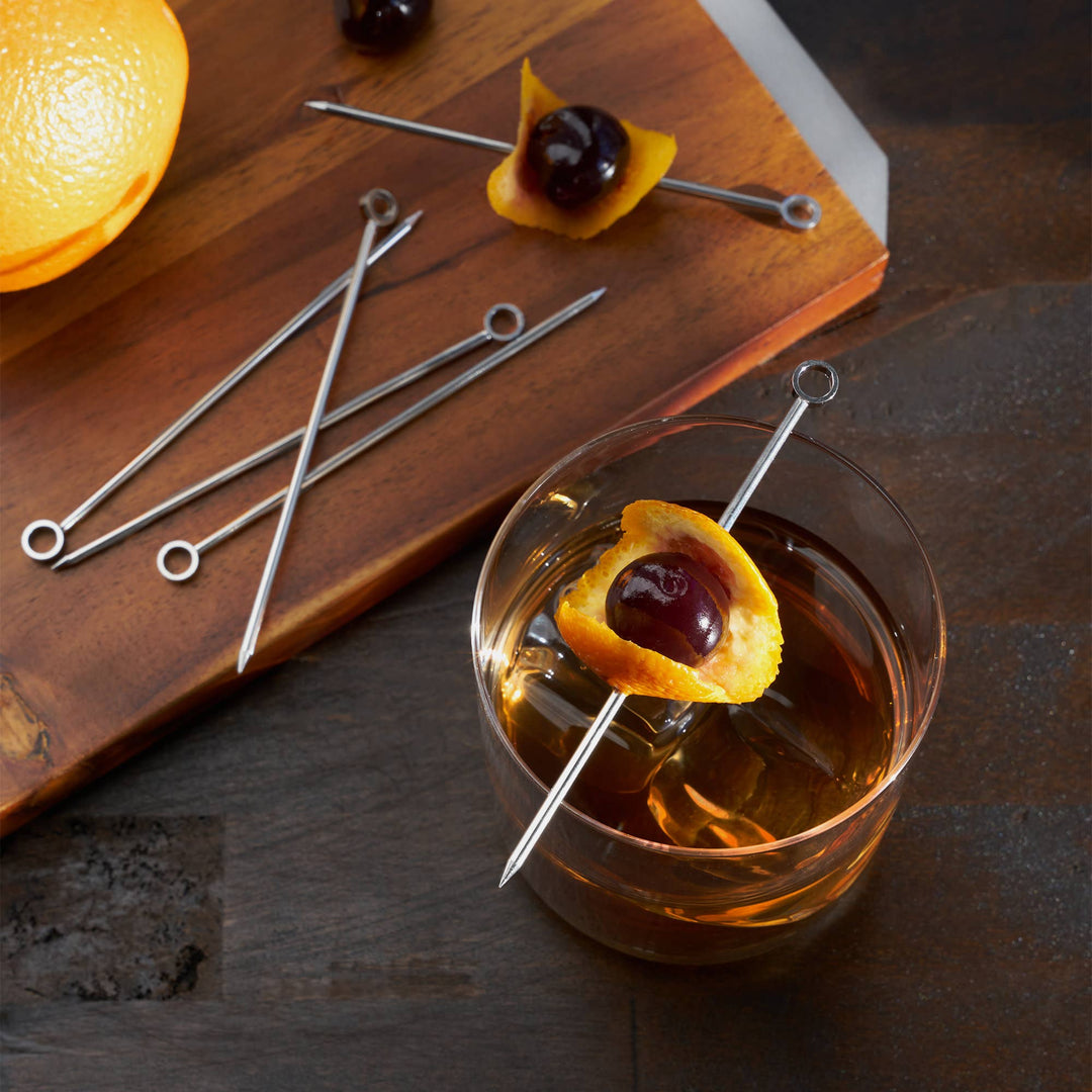 Harrison Reusable Stainless Steel Cocktail Picks - Set of 6