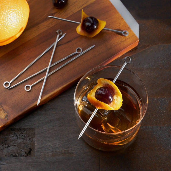 Harrison Reusable Stainless Steel Cocktail Picks - Set of 6