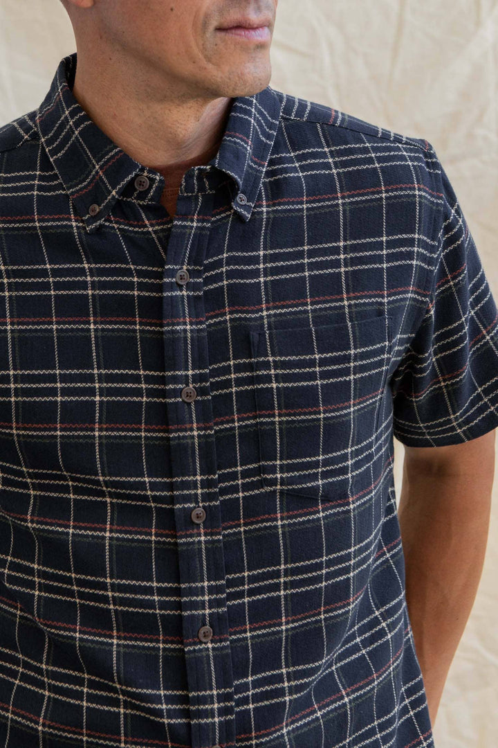 Jordan Slim Shirt | Dusk Herringbone Plaid