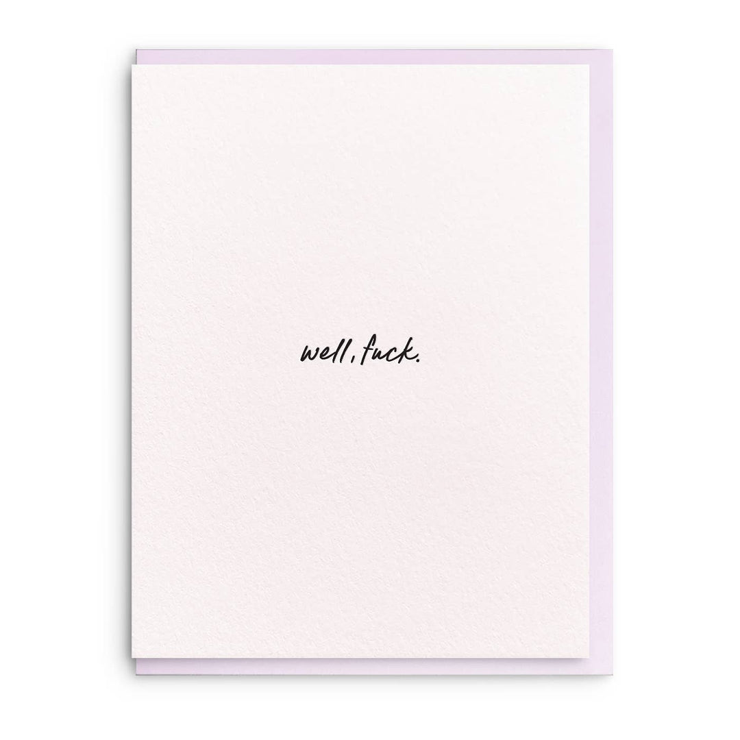 Well, fuck. Card