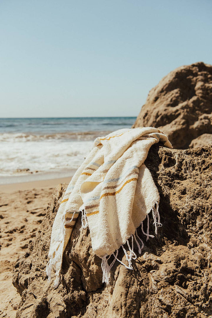 Sunday - RECYCLED THROW BLANKET - Summer Beach Throw