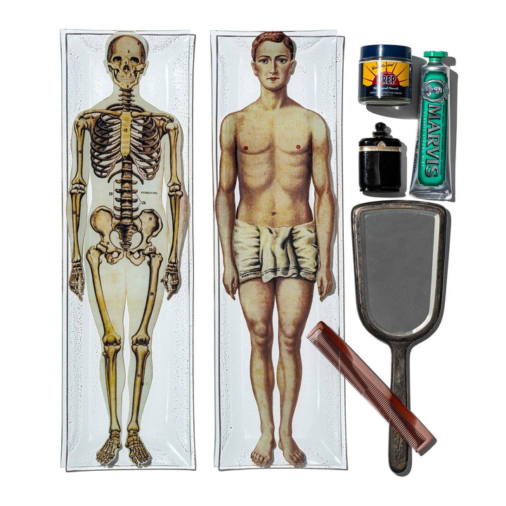 Skeleton Printed Glass Tray