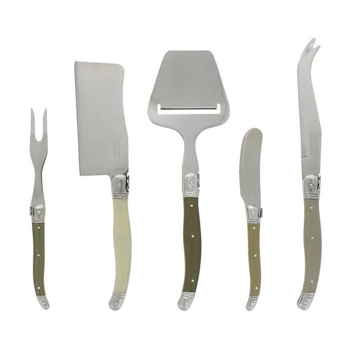 Laguiole Cheese Knife, Fork & Slicer Set, 5 Piece