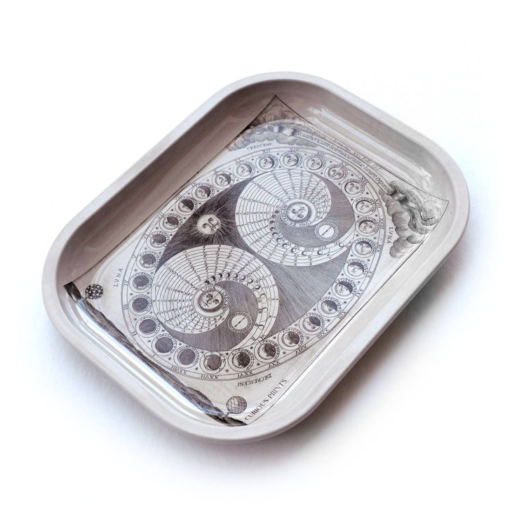 Small Metal Vintage Moon Phases Catchall Tray