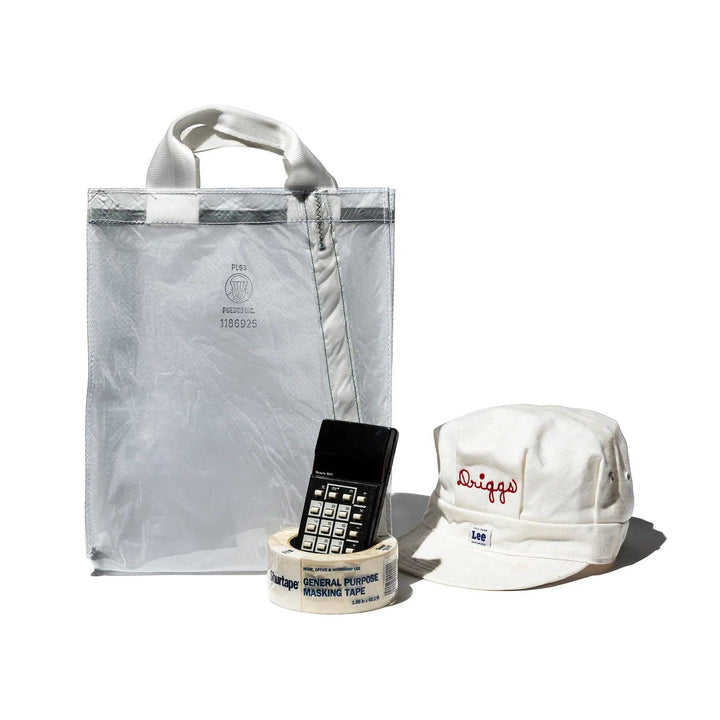 Covered Parachute Document Bag | White