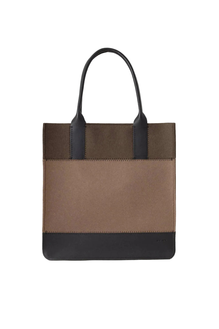 Jaunt Merino Wool Tote | Cumin & Tobacco Black