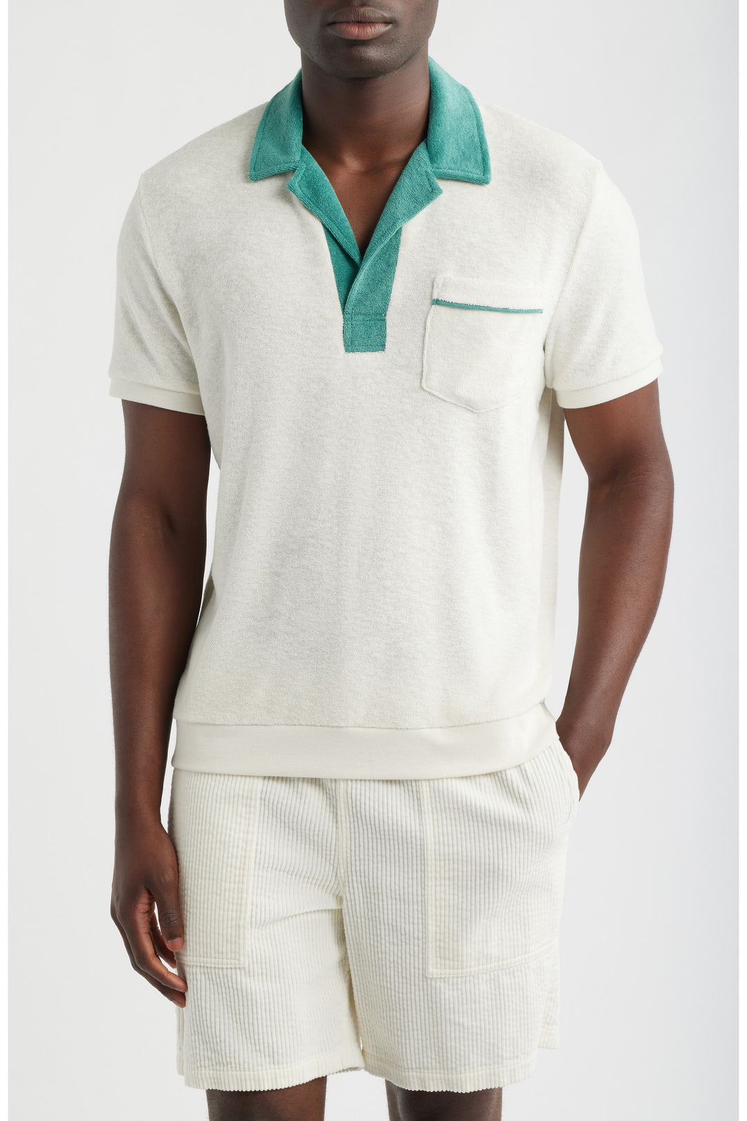 Emilio Vintage Terry Polo | White