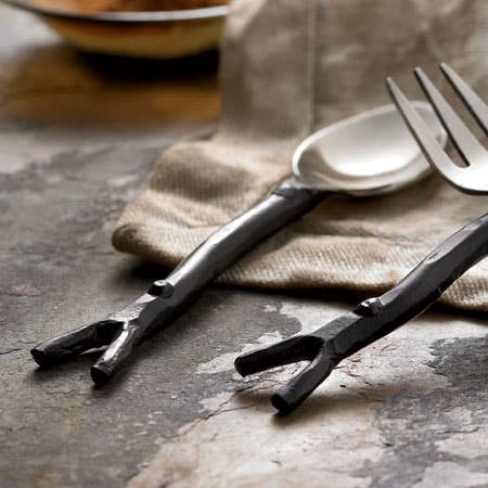4.5" Petite Steel Black Spoon