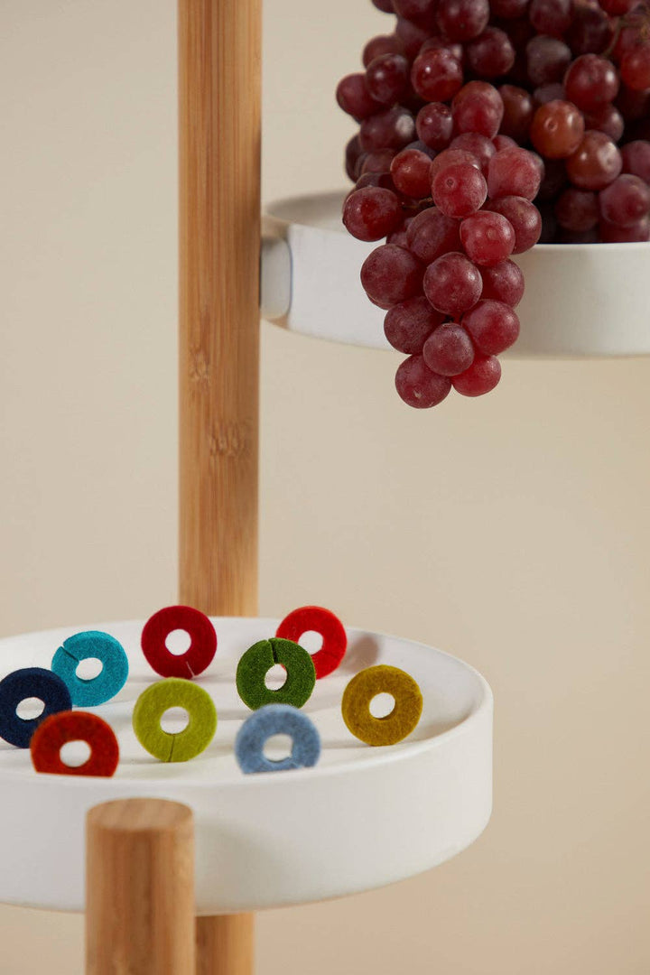 Paradise Wine-O's Merino Wool Felt Round Wine Markers