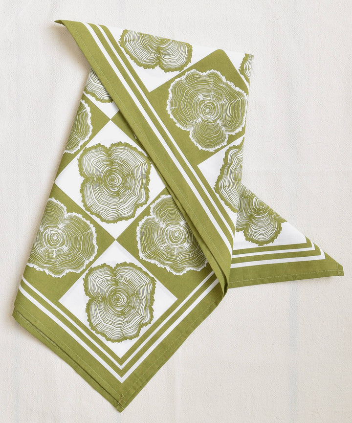 Tree Ring Bandana | Olive Green