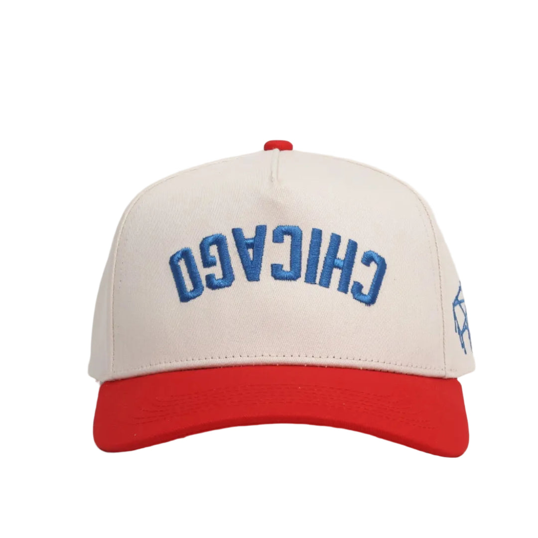 Upside Down CHICAGO Hat | Red & Royal