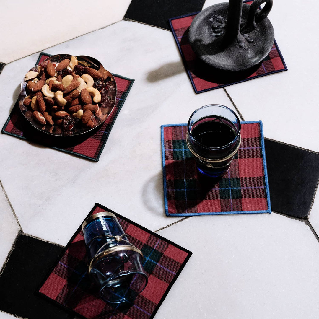 Jubilee Plaid Cocktail Napkins | Set of 4