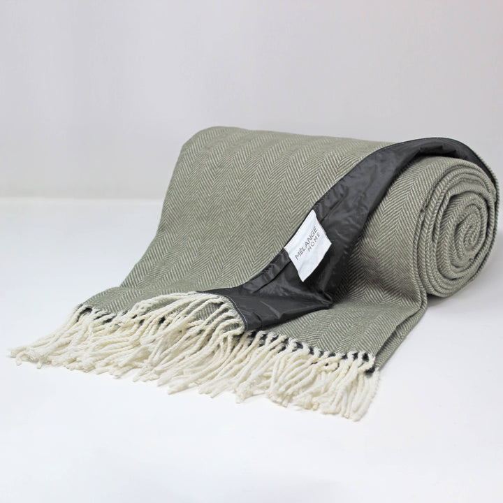 Chevron Picnic Blanket with Waterproof Back