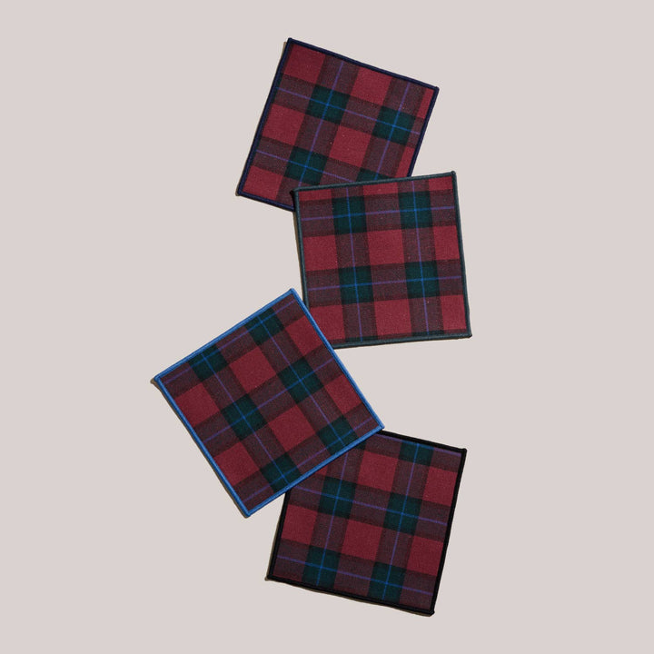 Jubilee Plaid Cocktail Napkins | Set of 4