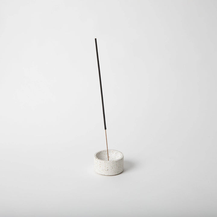 Round Incense Holder | White Terrazzo