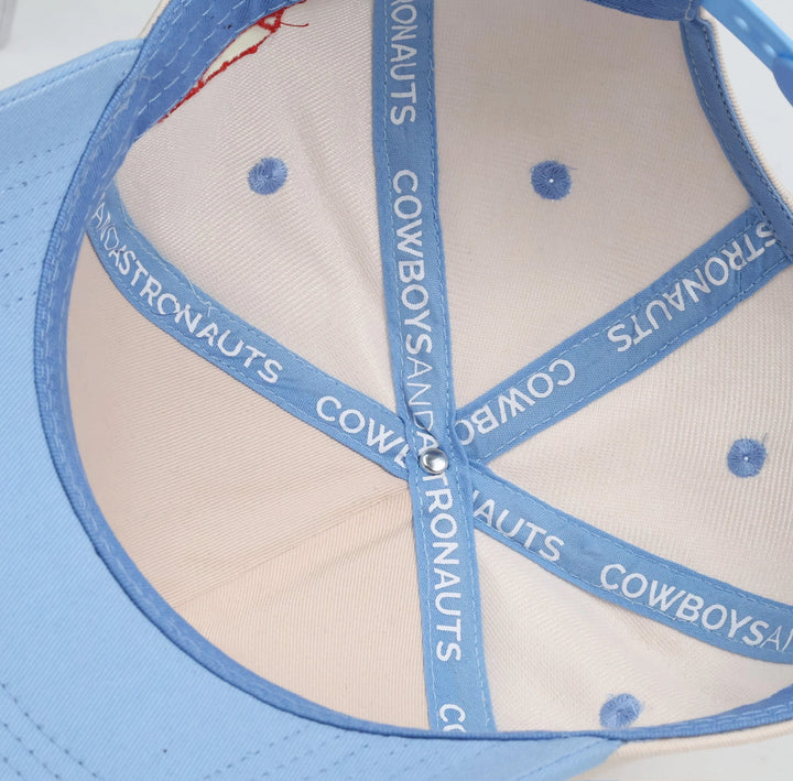 Upside Down CHICAGO Hat | Light Blue & Red