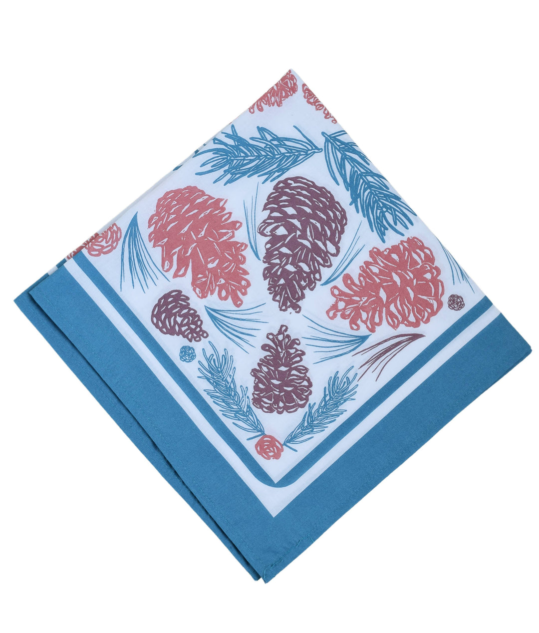 Pine Cone Bandana | Blue/Green