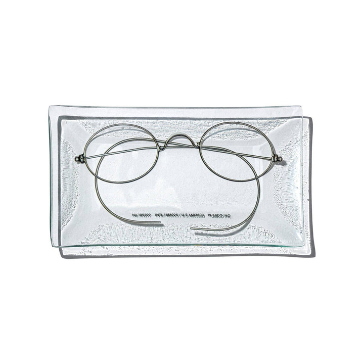 Glasses Skeleton Printed Glass Tray