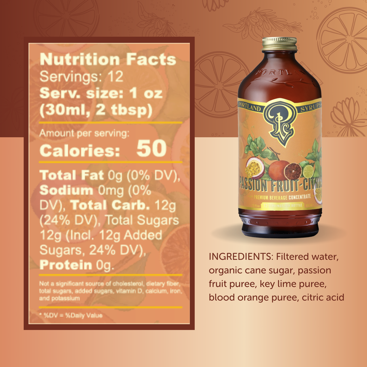 Passion Fruit Citrus Syrup 12oz