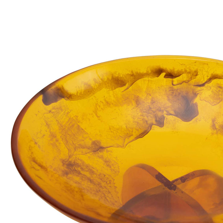 Lucente Tortoise Shell Resin Fruit Bowl