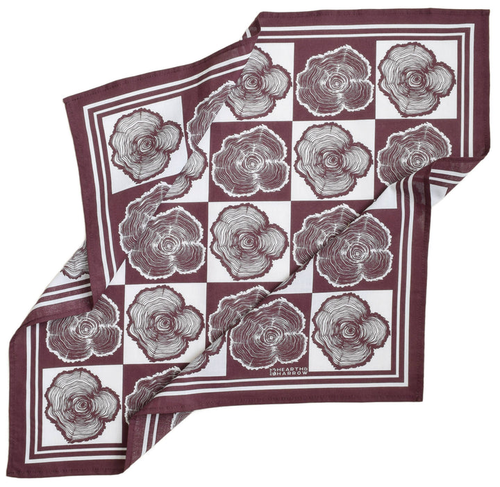 Tree Ring Bandana | Burgundy