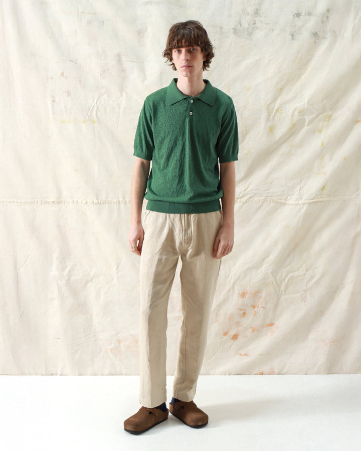Belser Polo | Sun Swirl Tropical Green
