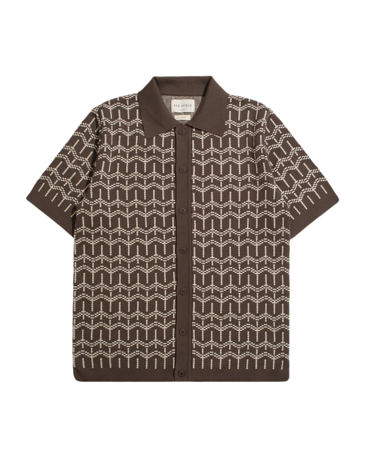 Zigger Cardigan | Palm Tree Dark Brown