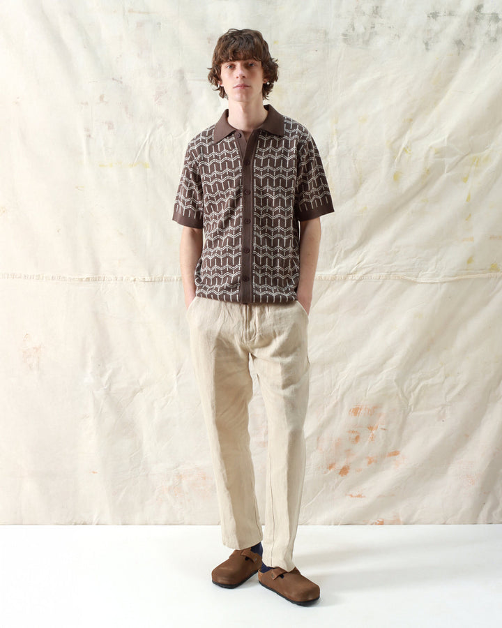 Zigger Cardigan | Palm Tree Dark Brown
