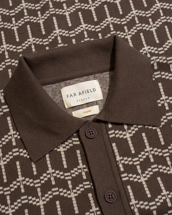 Zigger Cardigan | Palm Tree Dark Brown