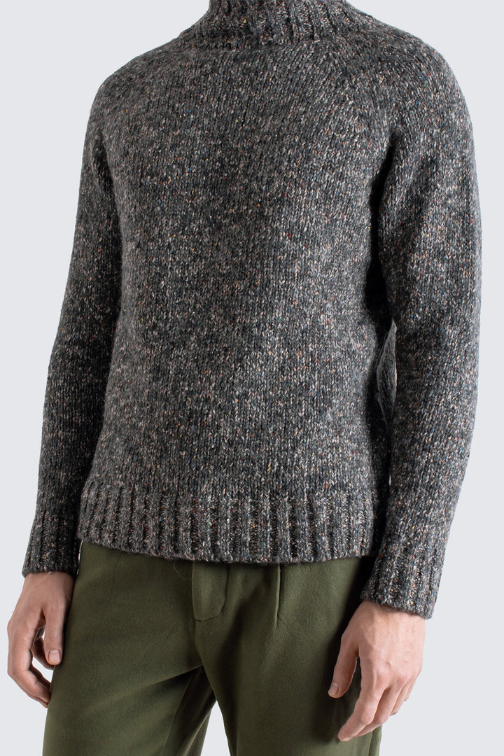 Bayer Roll Neck | Grey Multi Fleck
