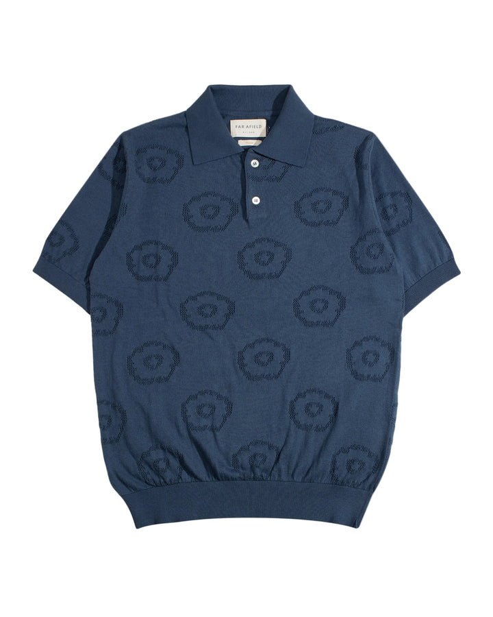 Belser Knitted Polo | Geo Flowers
