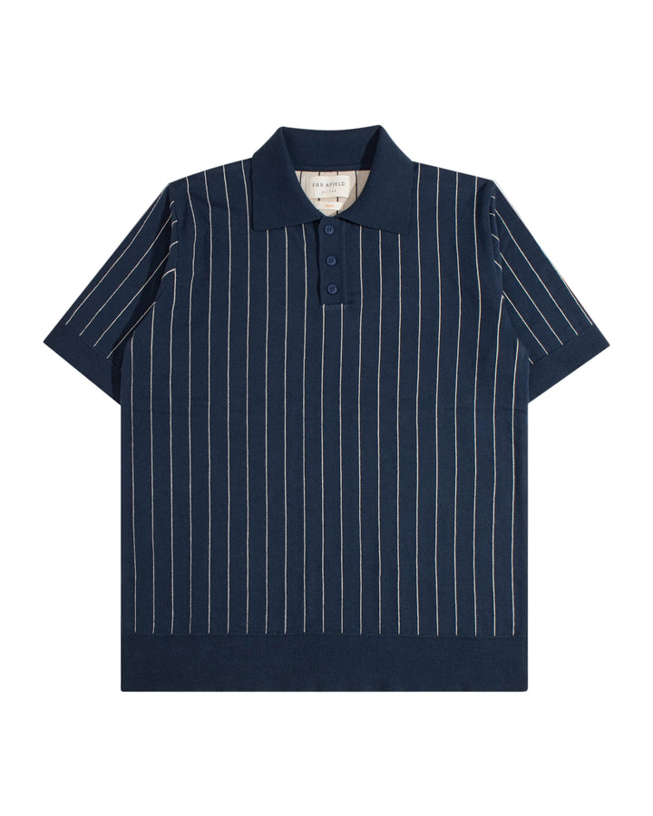 Benny Knitted Polo | Pinstripe