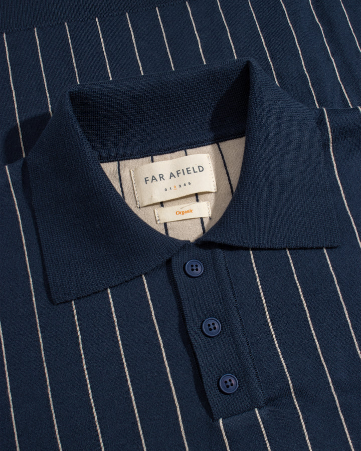 Benny Knitted Polo | Pinstripe