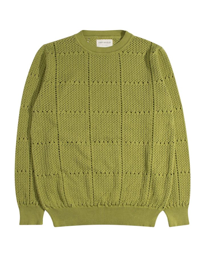 Crochet Crewneck Knit | Green