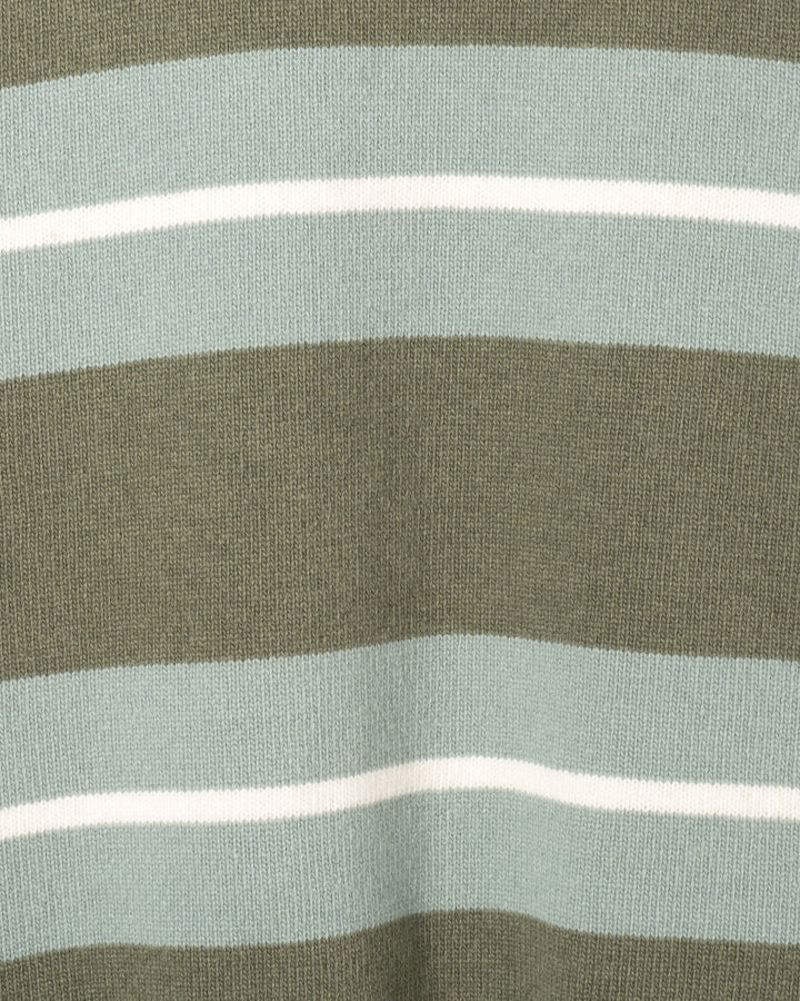 Combin Striped Knit | Aqua Blue & Green