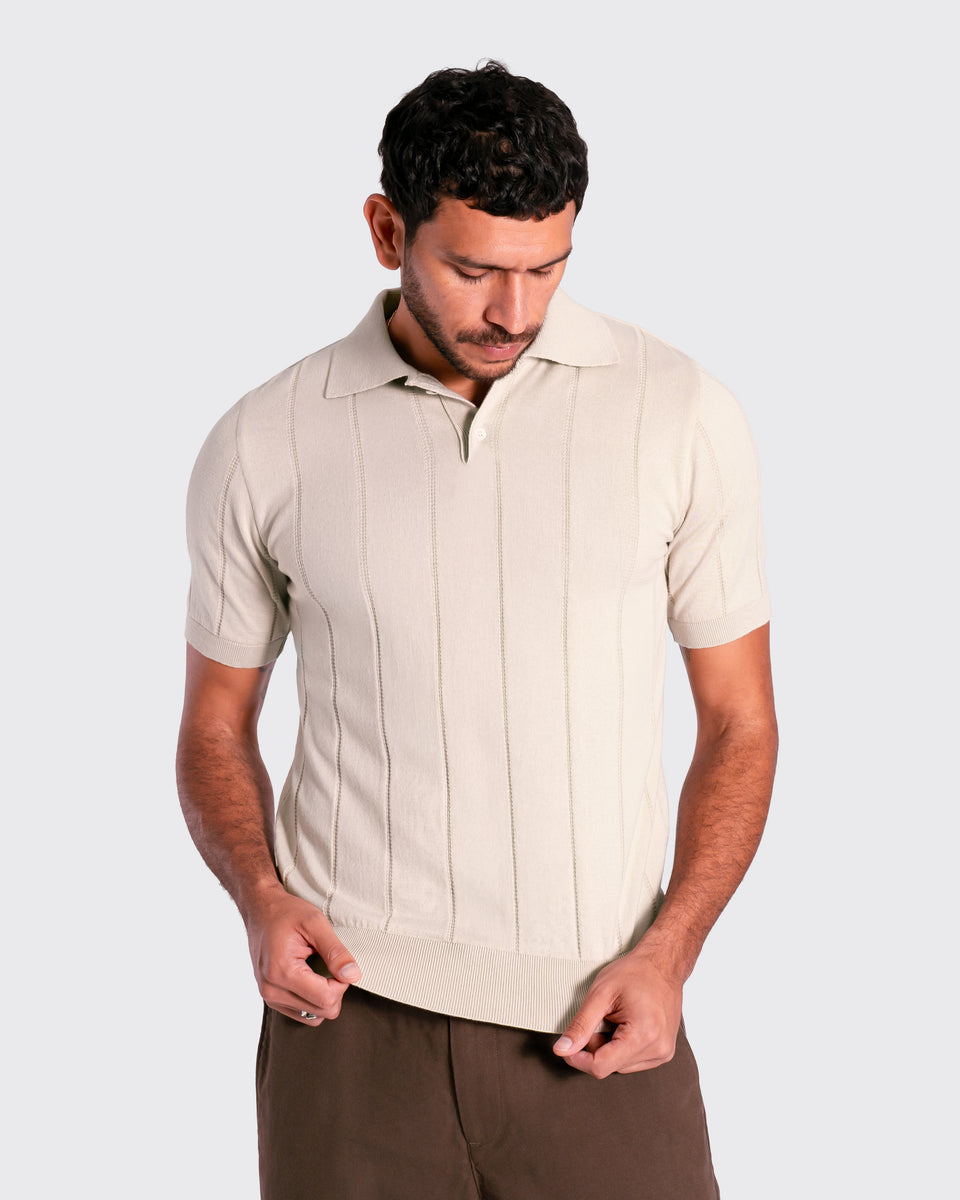 Jacobs Knitted Polo | Sand