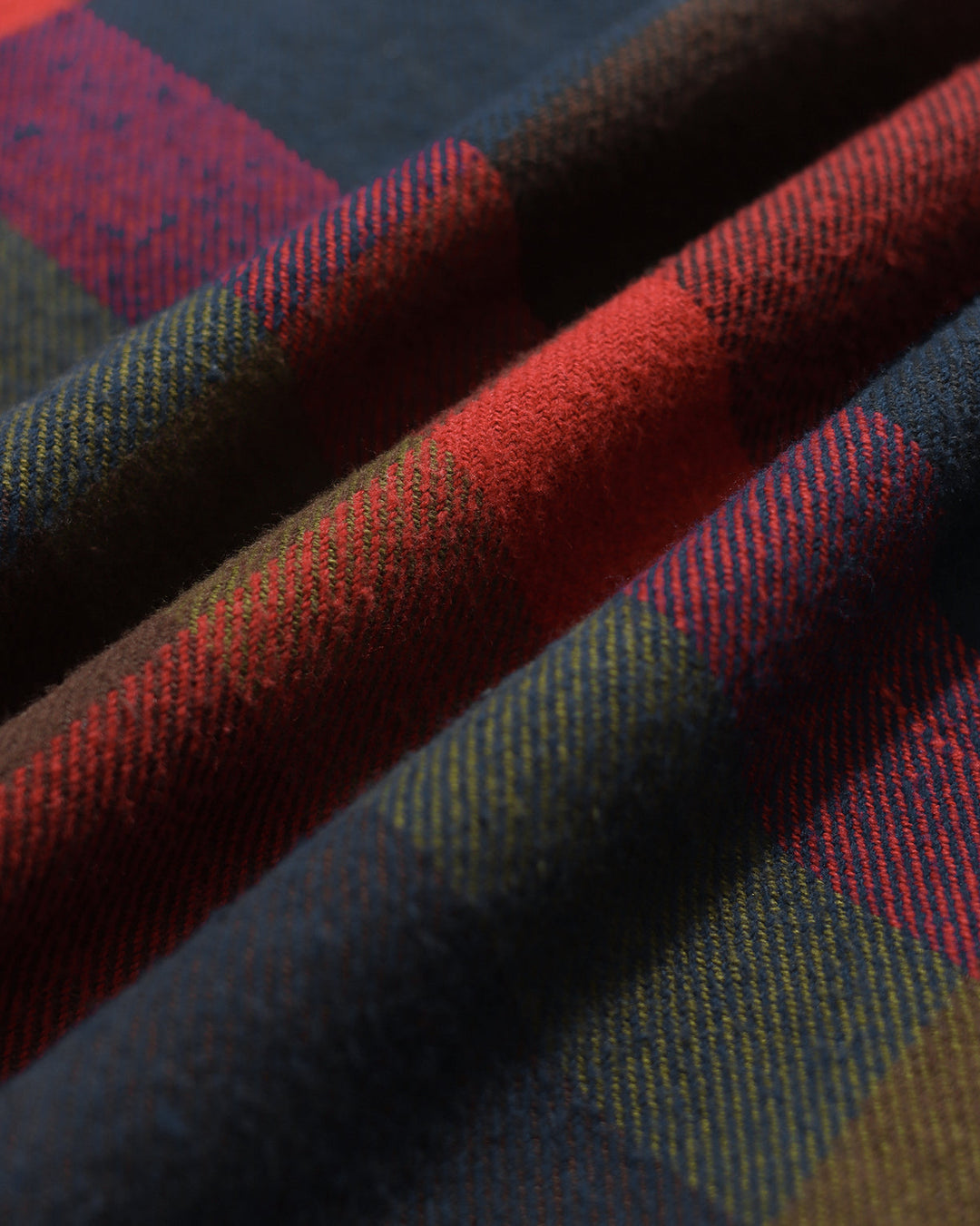 Half-Zip Day Flannel Shirt | Red Multi Checked