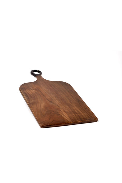 Acacia Rectangular Serving Board with Handle, 14.5" x 25.5"