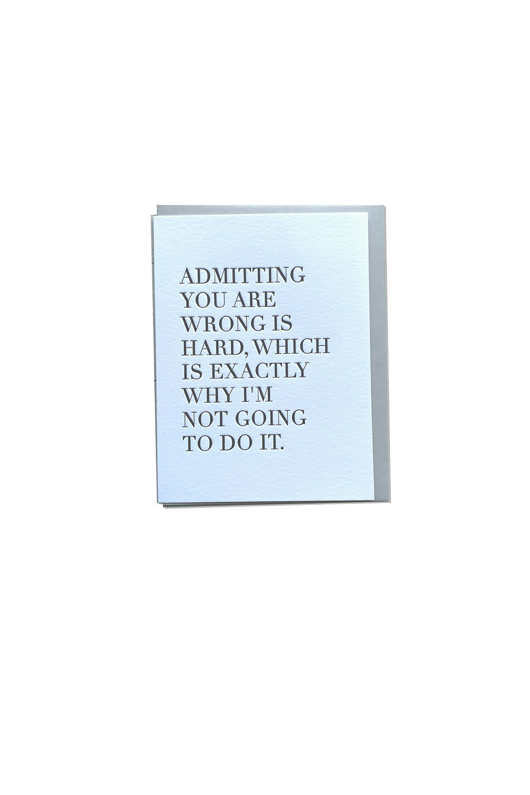 Admitting You Are Wrong Card