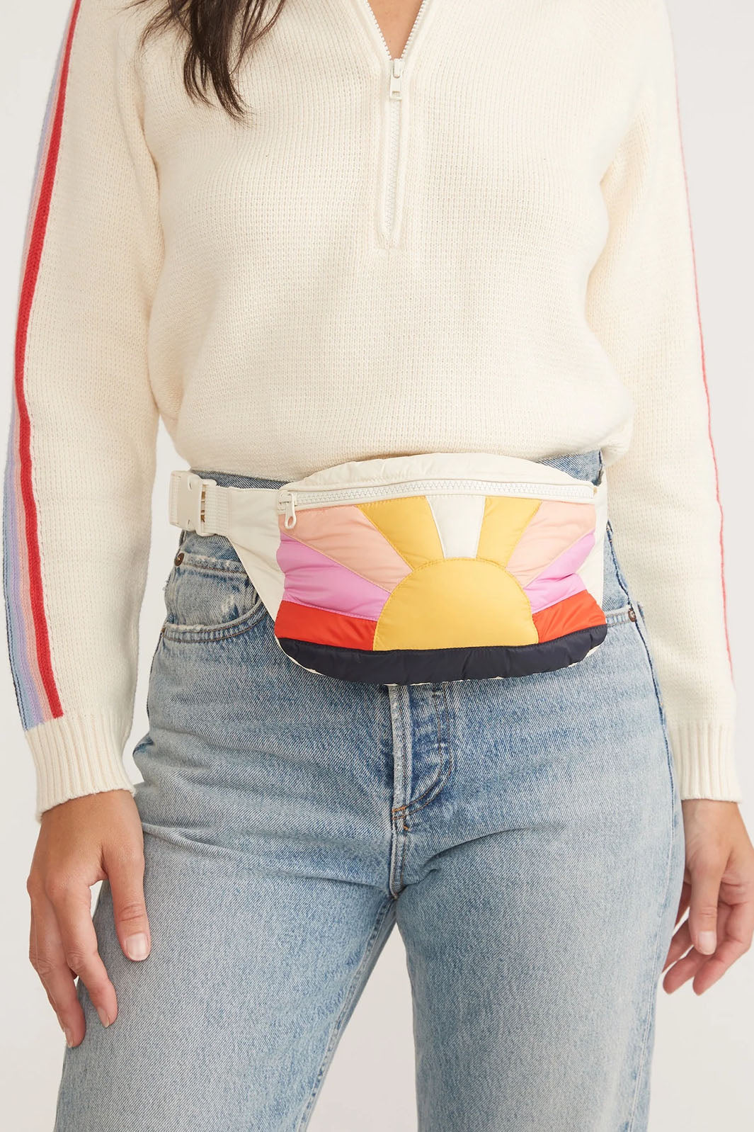 Archive Puffer Fanny Pack - Navy Sun