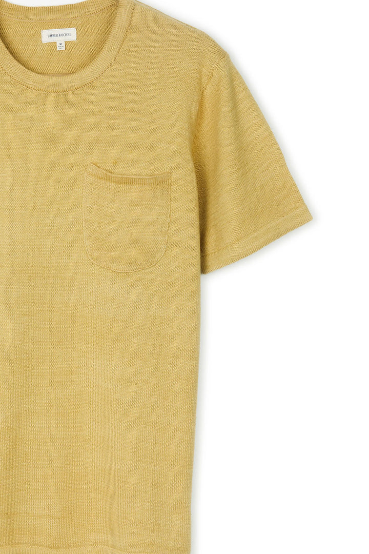 Azad Pocket Flat Knit T-Shirt - Marigold