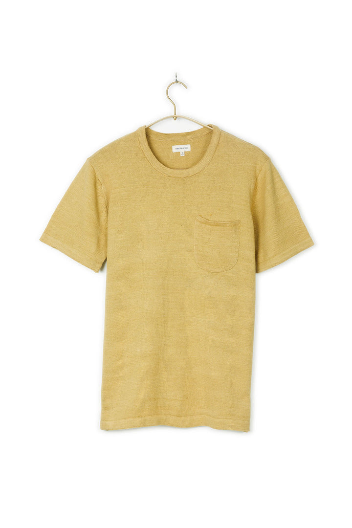 Azad Pocket Flat Knit T-Shirt - Marigold