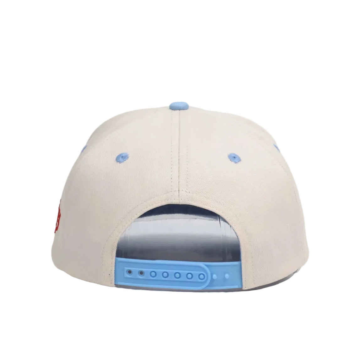 Upside Down CHICAGO Hat | Light Blue & Red