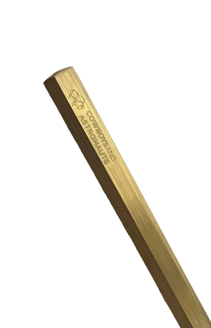 C&A Brass Logo Ink Pen