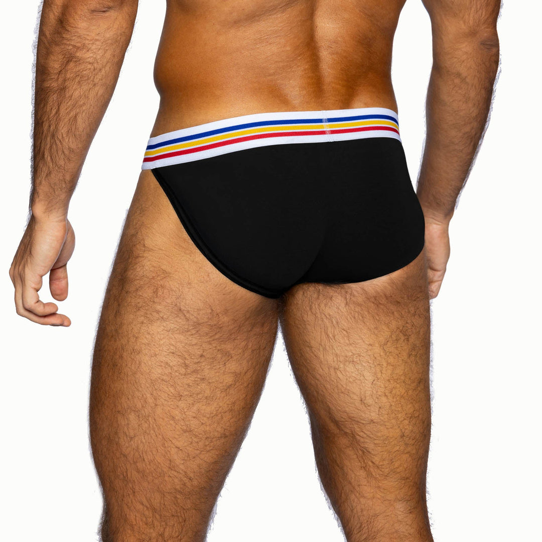 Stretch Cotton Jock Brief | Black