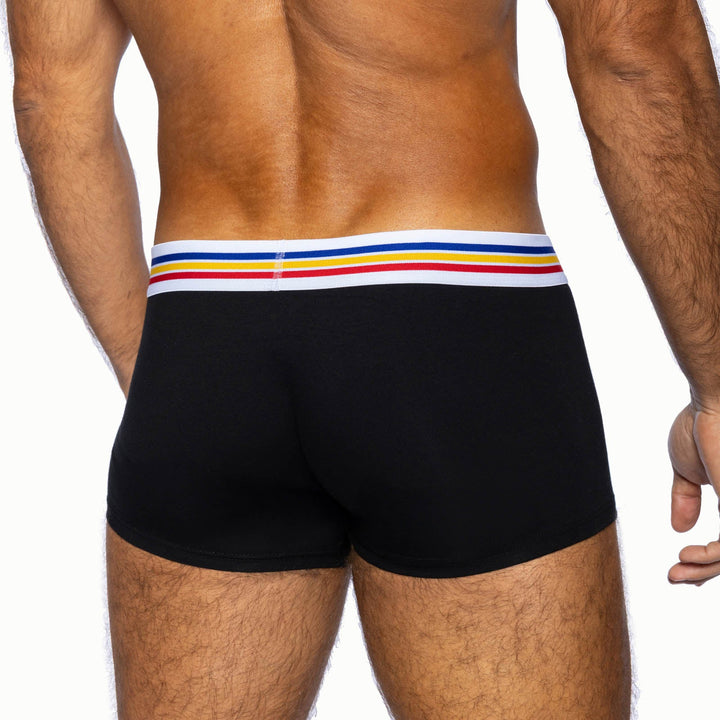 Stretch Cotton Trunk Underwear | Black