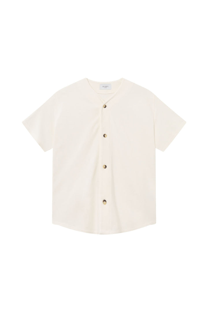 Barry Baseball Jersey Shirt - Light Ivory