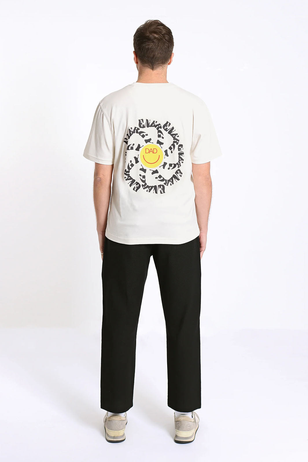 Basic T-Shirt, Smiley Dad - White