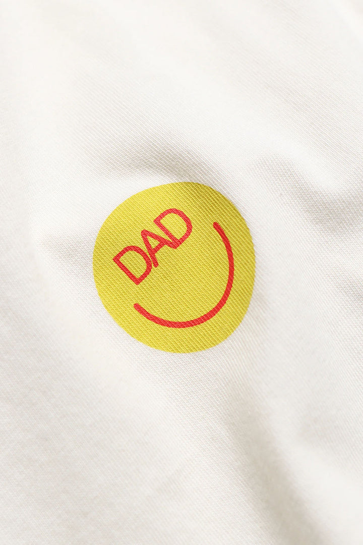 Basic T-Shirt, Smiley Dad - White