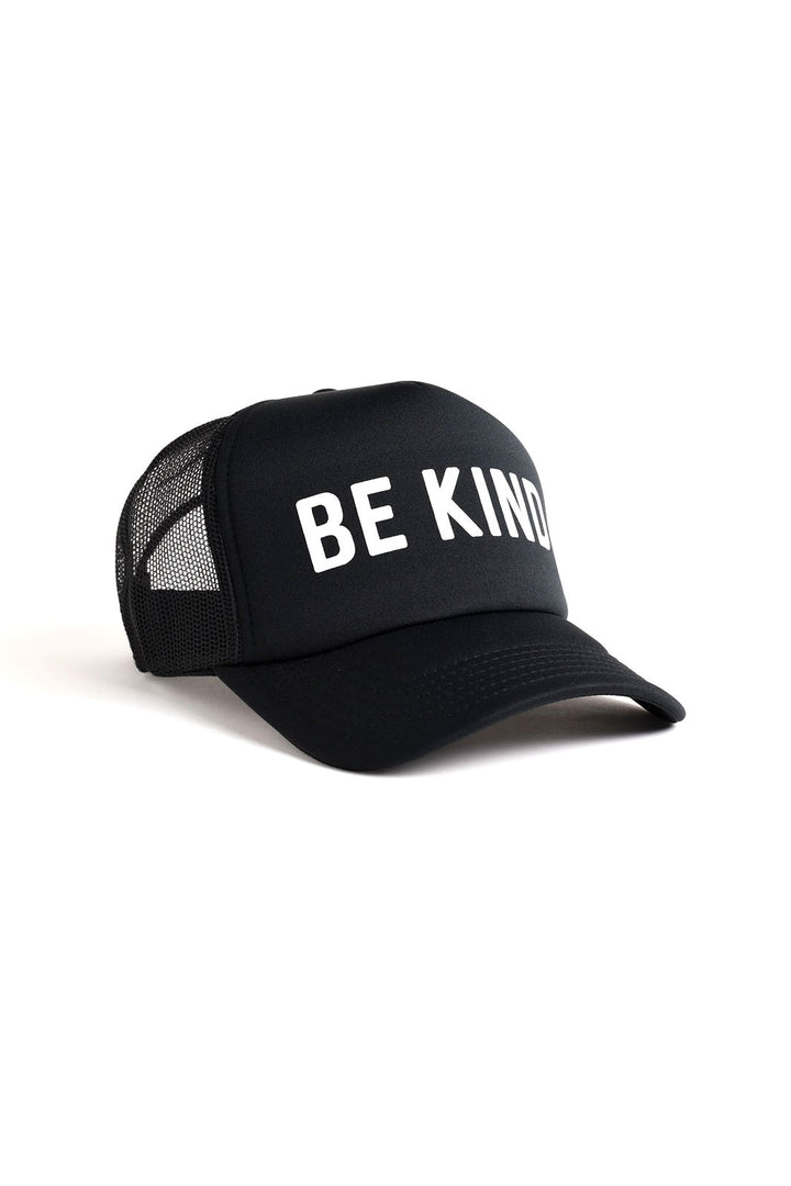 Be Kind Recycled Trucker Hat - Black